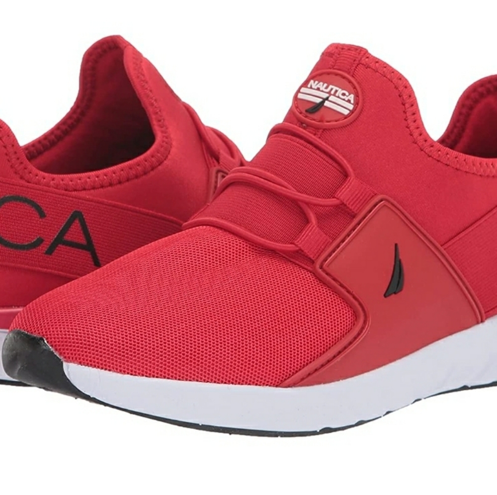 Boys Nautica Red Shoes sz 7c